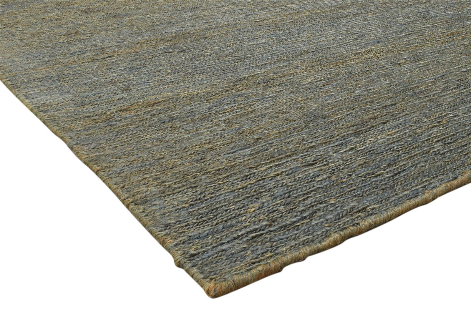 Charcoal Jute Rug 5X8 Modern Hand Knotted Scandinavian Solid Room Size Carpet 