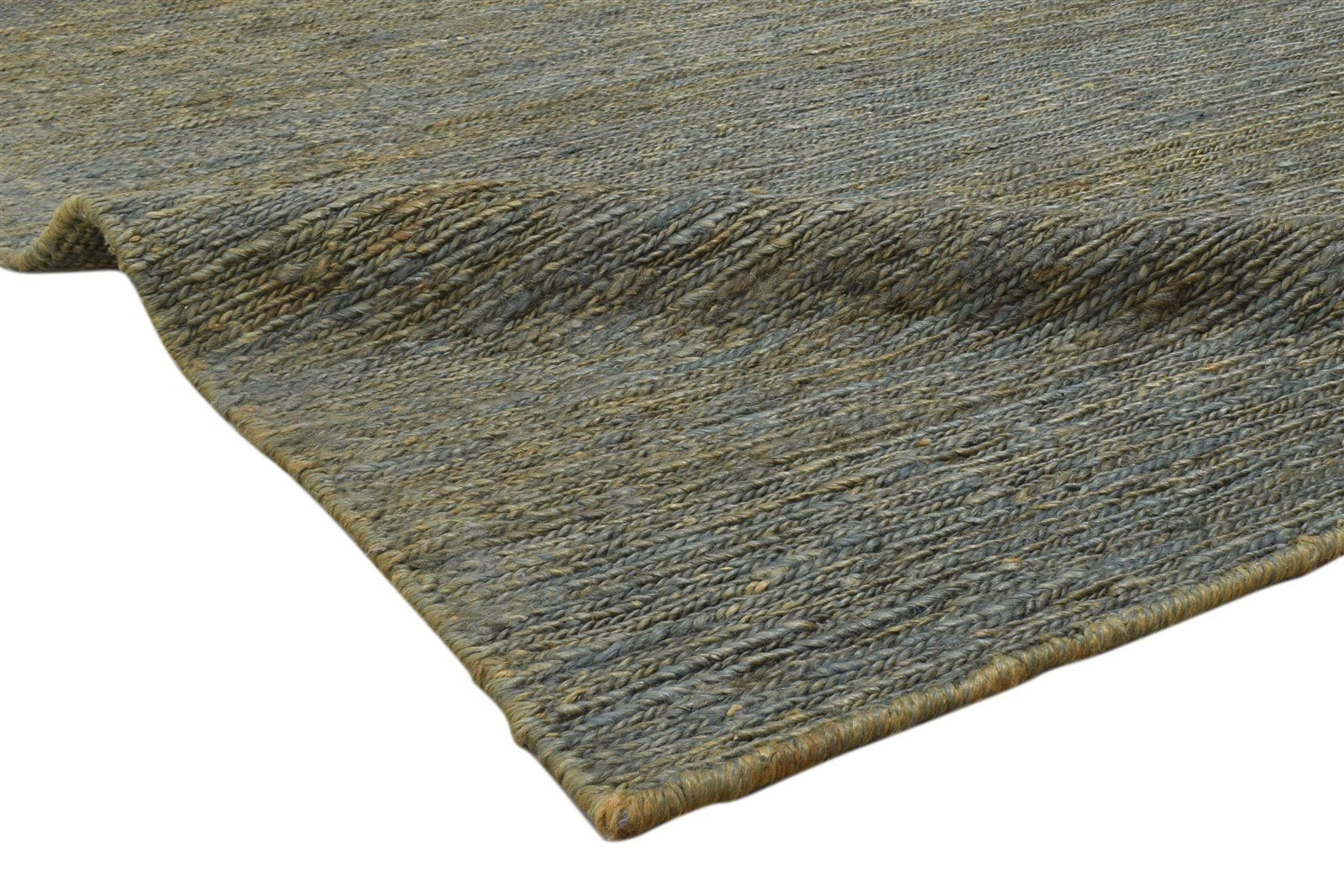 Charcoal Jute Rug 5X8 Modern Hand Knotted Scandinavian Solid Room Size Carpet 