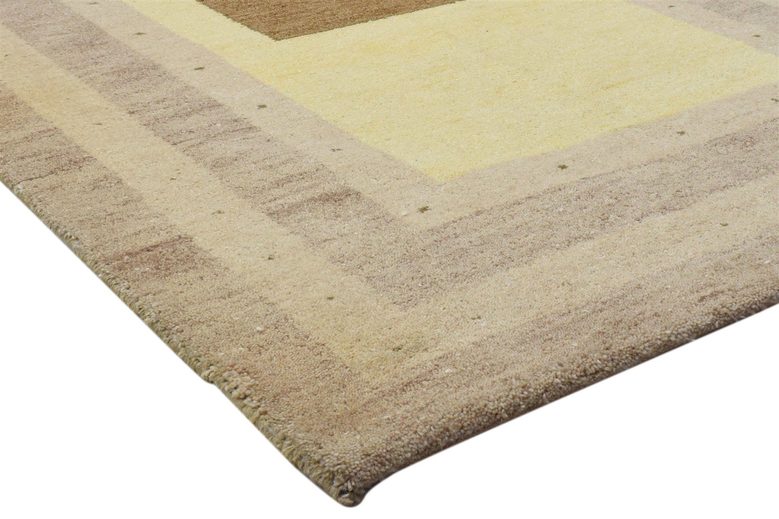 4' X 6' Rug Wool Beige Persian Hand Knotted Gabbeh Bordered Room Size Carpet 