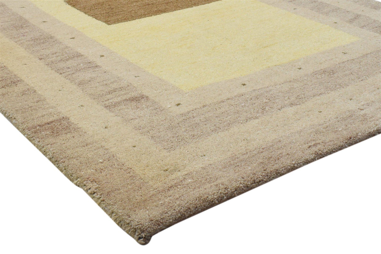 4' X 6' Rug Wool Beige Persian Hand Knotted Gabbeh Bordered Room Size Carpet 