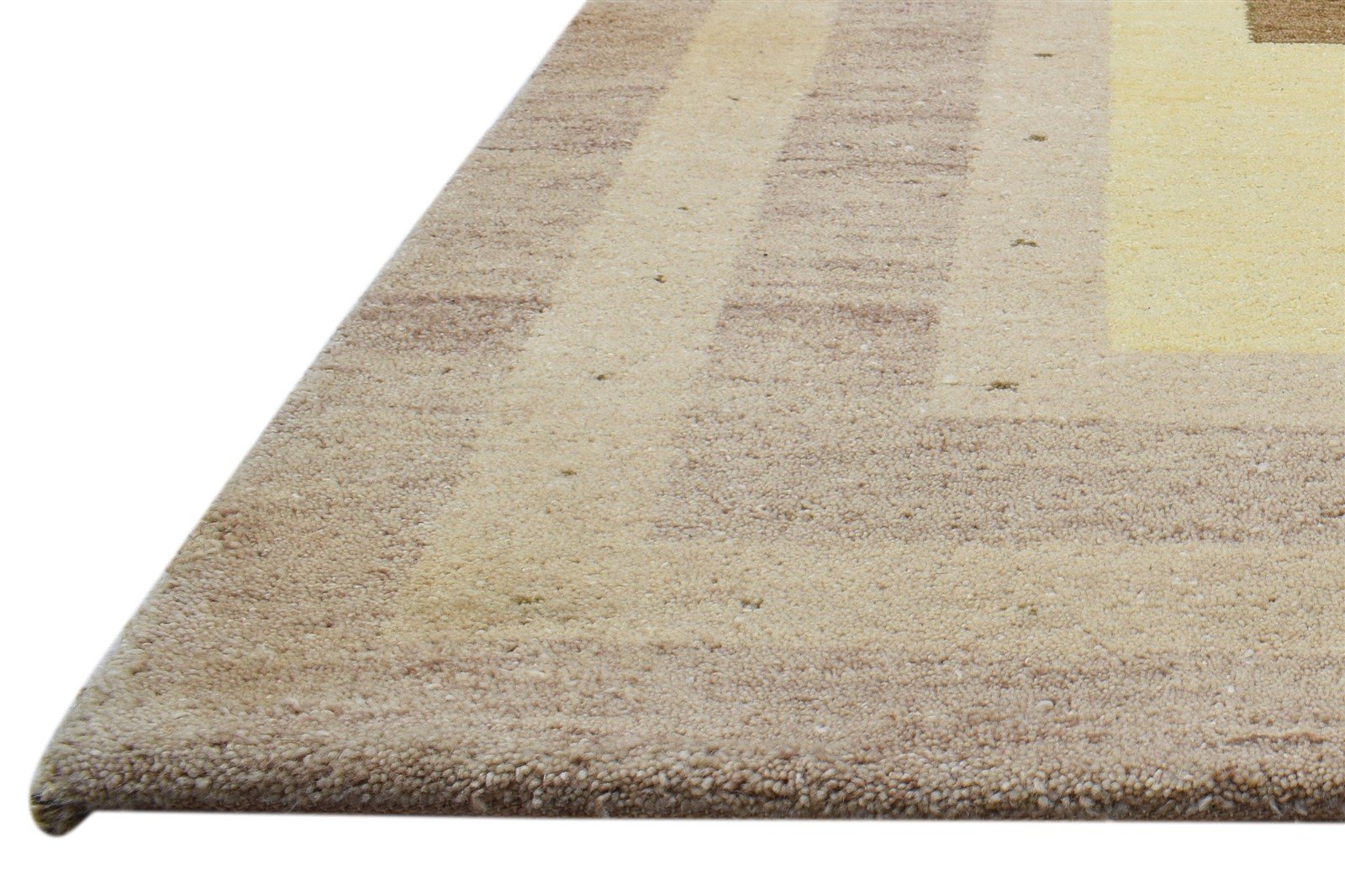 4' X 6' Rug Wool Beige Persian Hand Knotted Gabbeh Bordered Room Size Carpet 