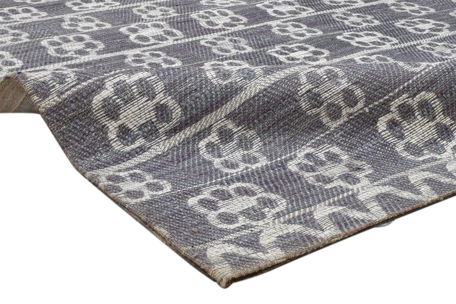 Charcoal Silk Rug 5X8 Modern Jacquard Loom Scandinavian Floral Room Size Carpet 