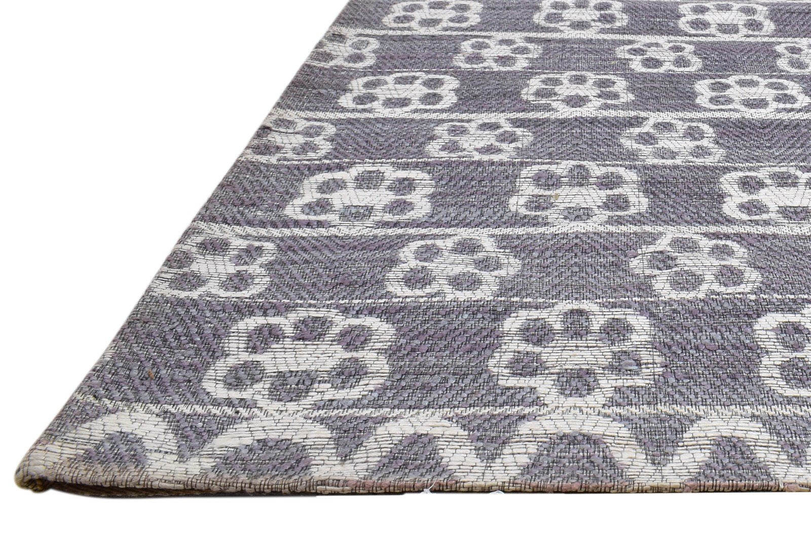 Charcoal Silk Rug 5X8 Modern Jacquard Loom Scandinavian Floral Room Size Carpet 