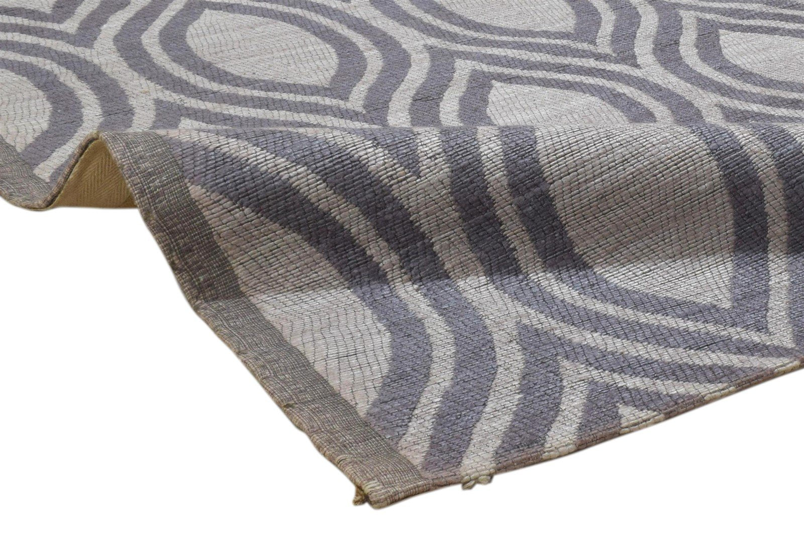 Art Silk Grey Rug 5' X 8' Modern Power Loomed Moroccan Trellis 5'2"X7'11" Carpet 