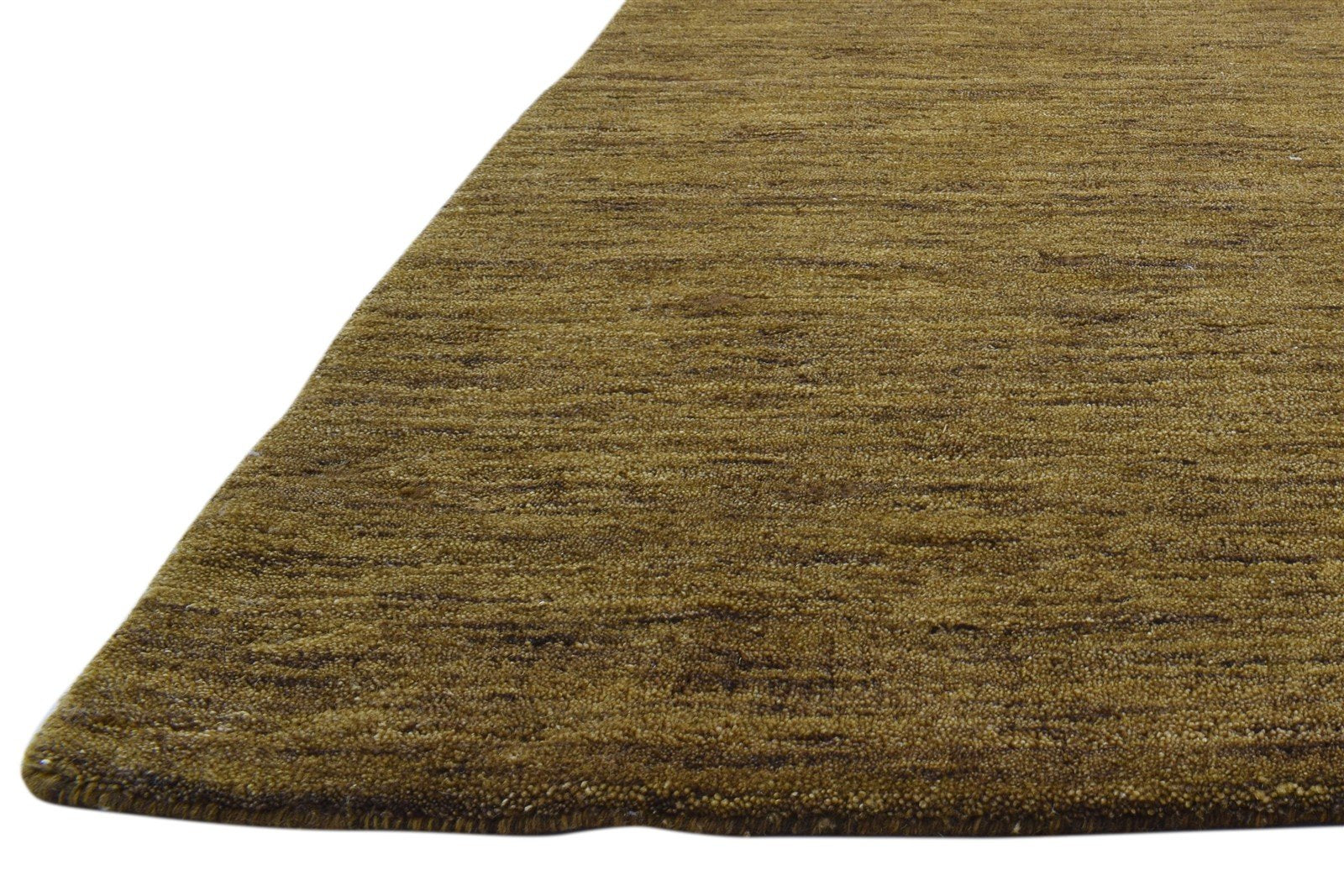 Brown Wool Rug 5' X 8' Modern Handloom Scandinavian Solid Room Size Carpet 