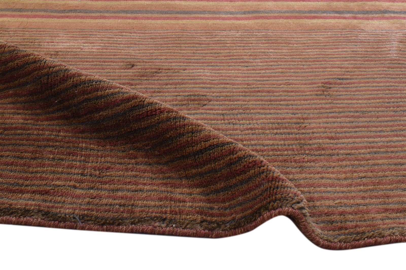 4' X 6' Rug Jute Rust Modern Handloom Scandinavian Striped Room Size Carpet 