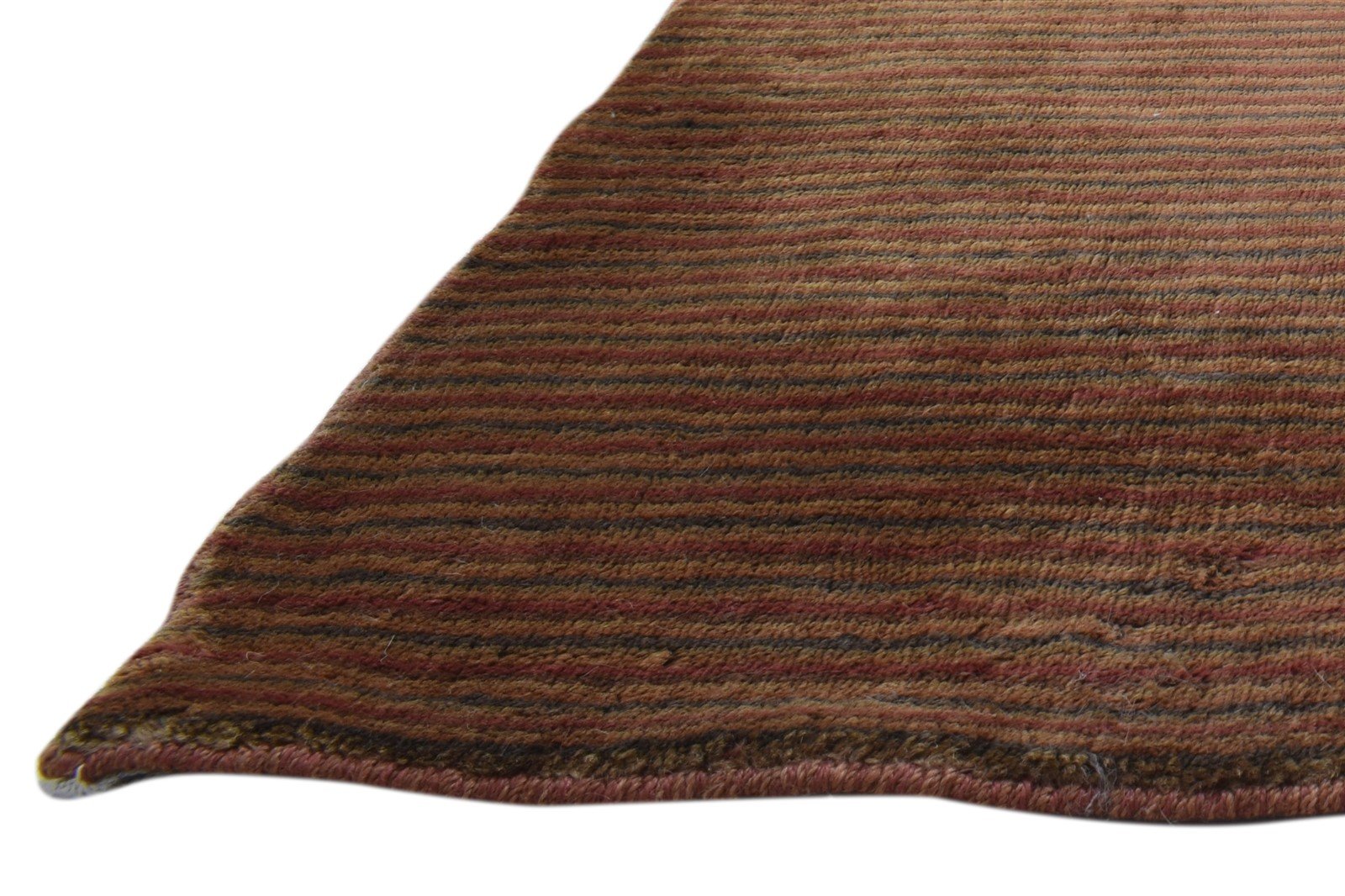 4' X 6' Rug Jute Rust Modern Handloom Scandinavian Striped Room Size Carpet 