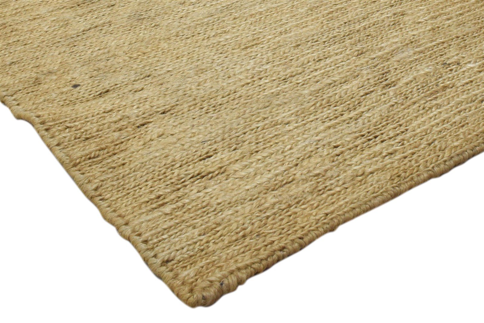 Jute Beige Rug 2' X 3' Modern Hand Knotted Scandinavian Solid Small Carpet 