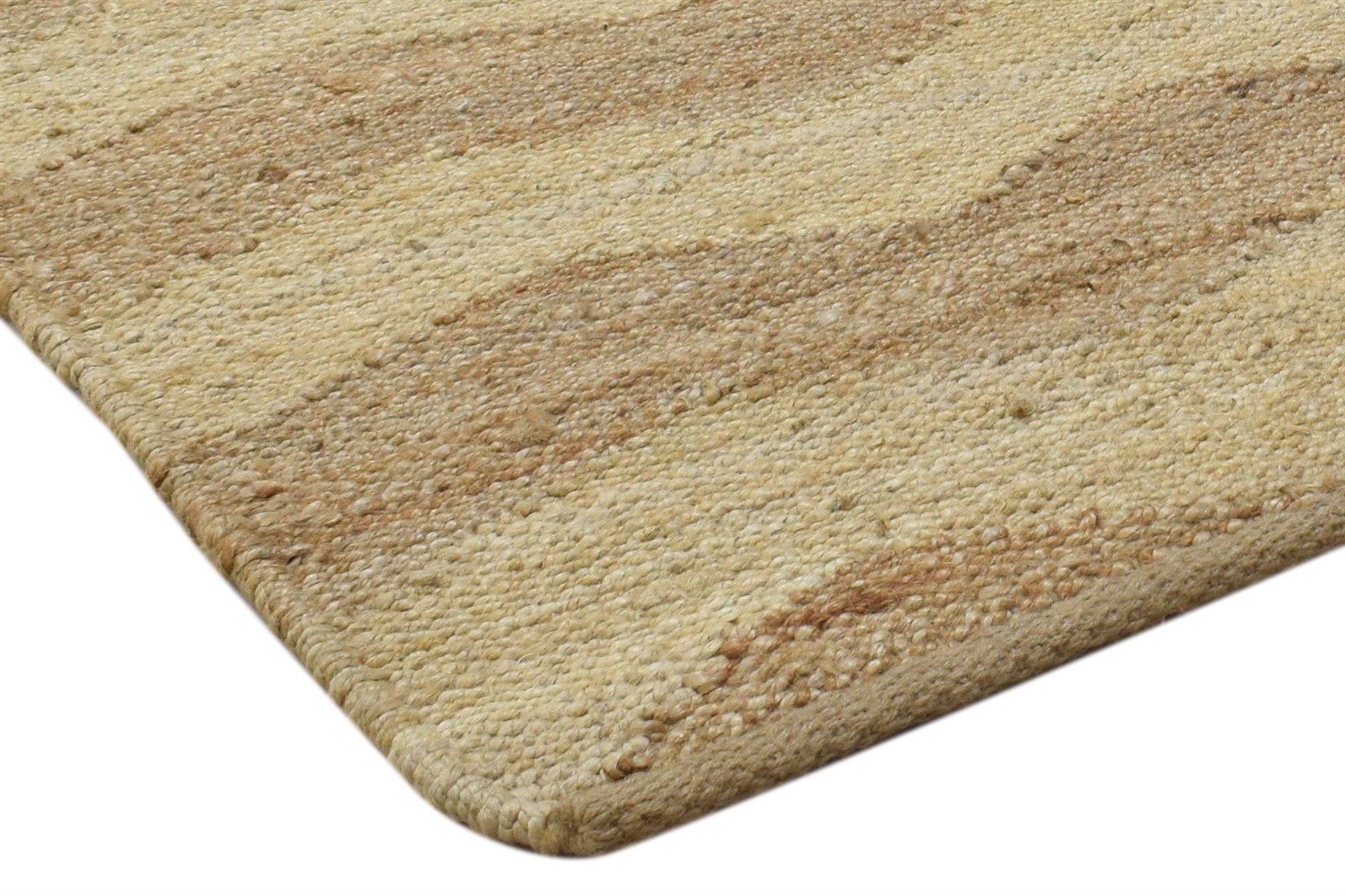 Beige Jute Rug 2' X 3' Modern Hand Knotted French Chevron Small Carpet 