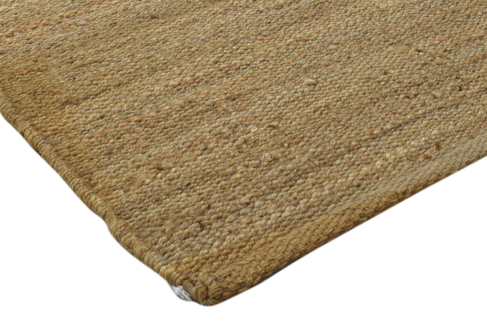 Hand Knotted Beige Jute Rug 2' X 3' Modern Scandinavian Solid Small Carpet 