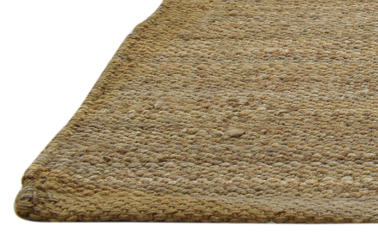 Hand Knotted Beige Jute Rug 2' X 3' Modern Scandinavian Solid Small Carpet 