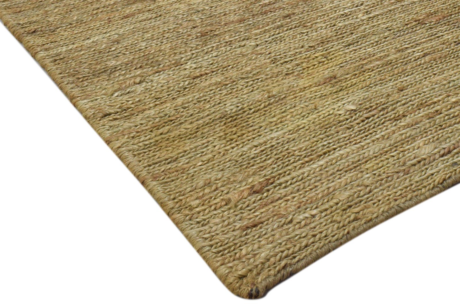 Jute Beige Rug 2' X 3' Modern Hand Knotted Scandinavian Solid Small Carpet 