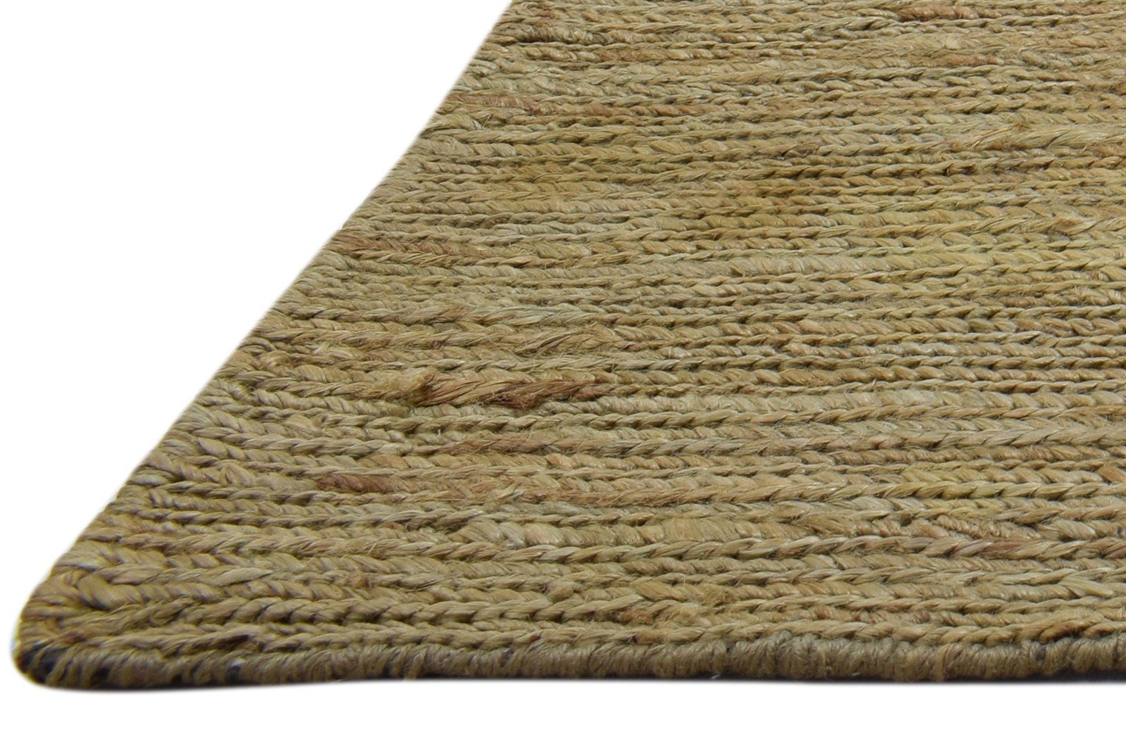 Jute Beige Rug 2' X 3' Modern Hand Knotted Scandinavian Solid Small Carpet 