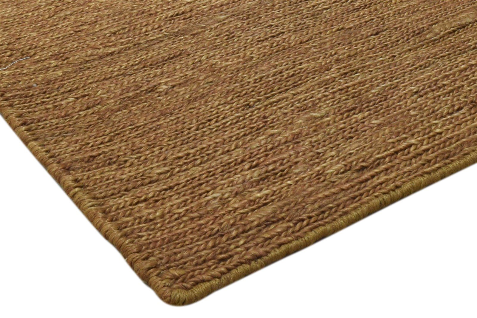 Gold Jute Rug 2' X 3' Modern Hand Knotted Scandinavian Solid Small Carpet 