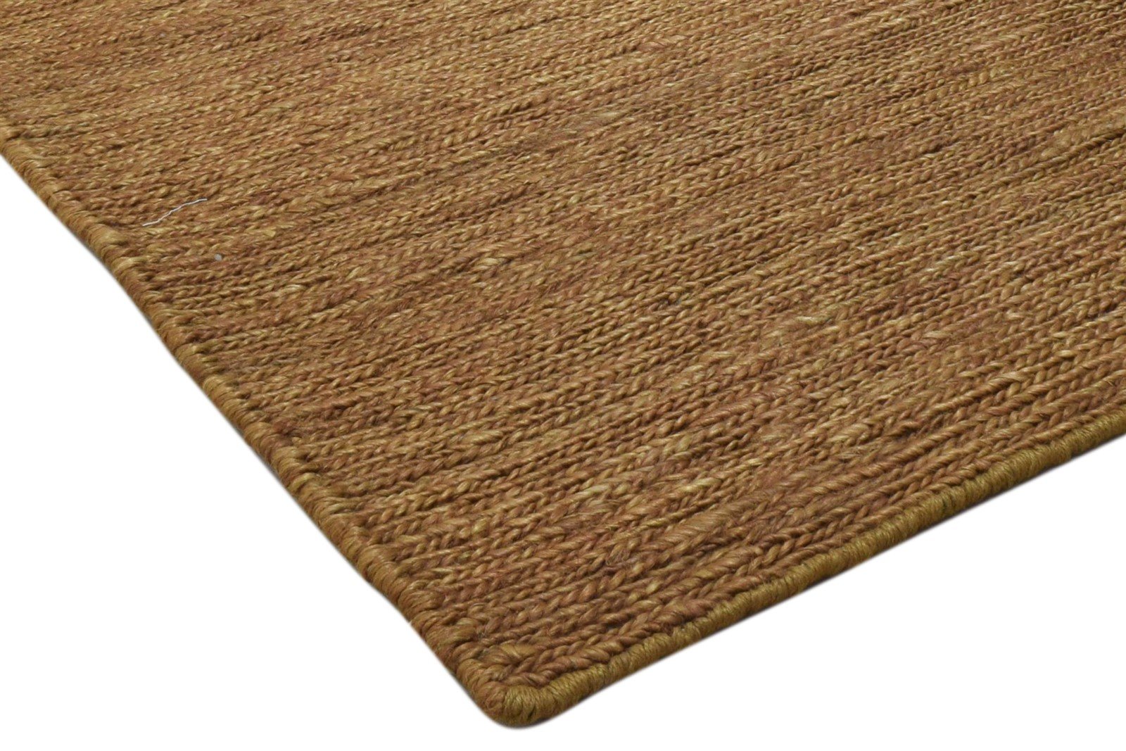 Gold Jute Rug 2' X 3' Modern Hand Knotted Scandinavian Solid Small Carpet 