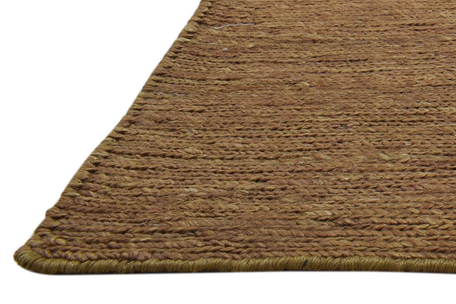 Gold Jute Rug 2' X 3' Modern Hand Knotted Scandinavian Solid Small Carpet 