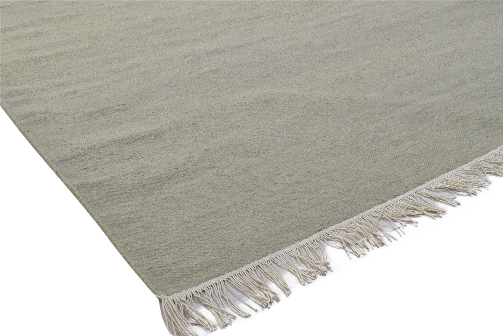 Grey Wool Rug 5' X 8' Modern Dhurrie Scandinavian Solid Room Size Carpet 