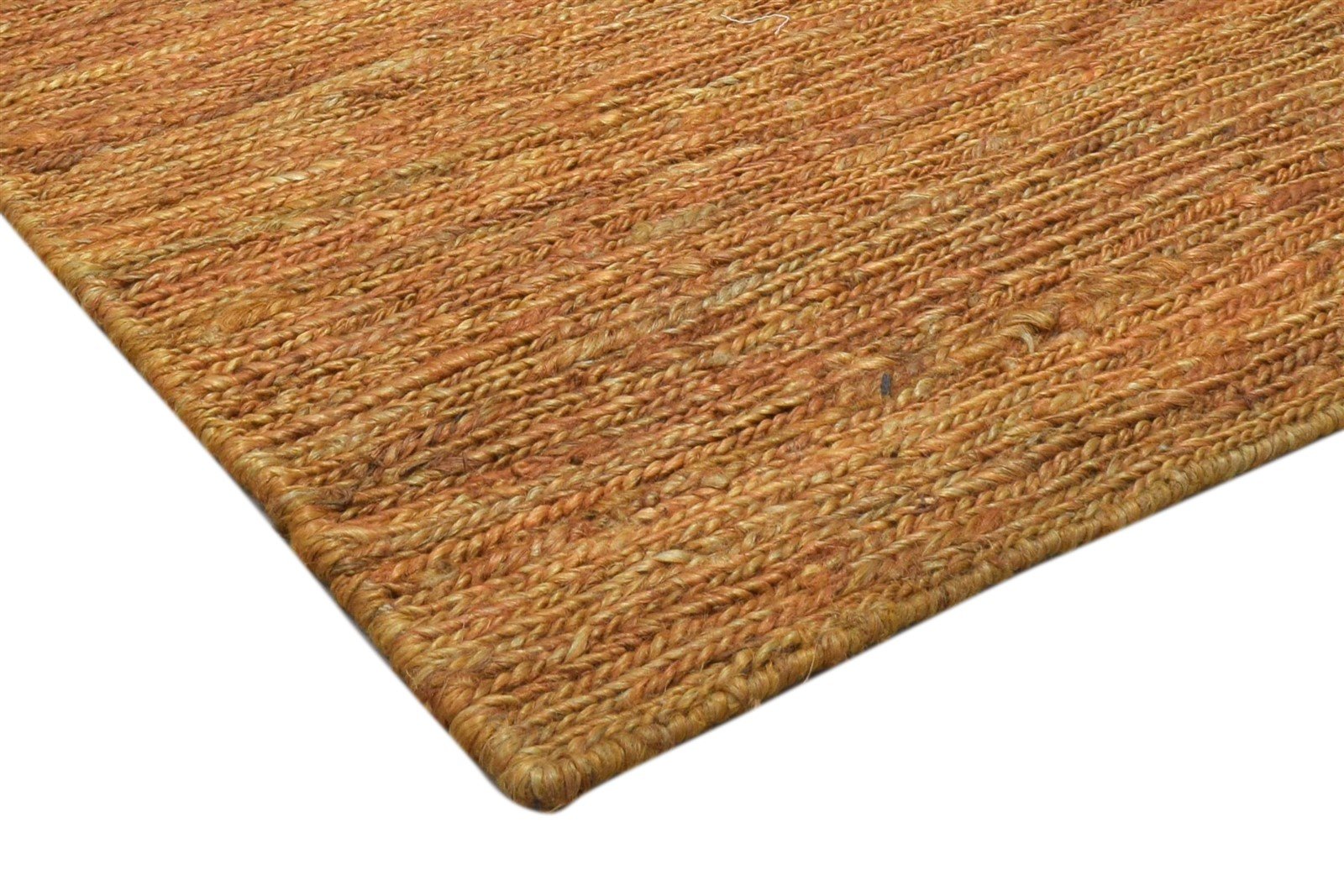 2' X 3' Rug Jute Rust Modern Hand Knotted Scandinavian Solid Small Carpet 