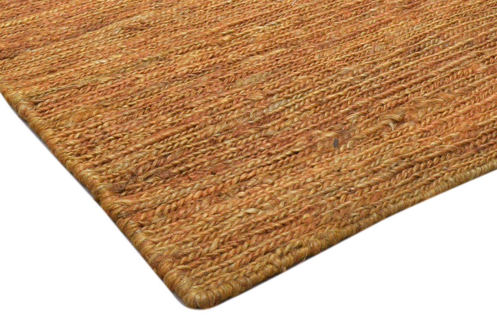 2' X 3' Rug Jute Rust Modern Hand Knotted Scandinavian Solid Small Carpet 