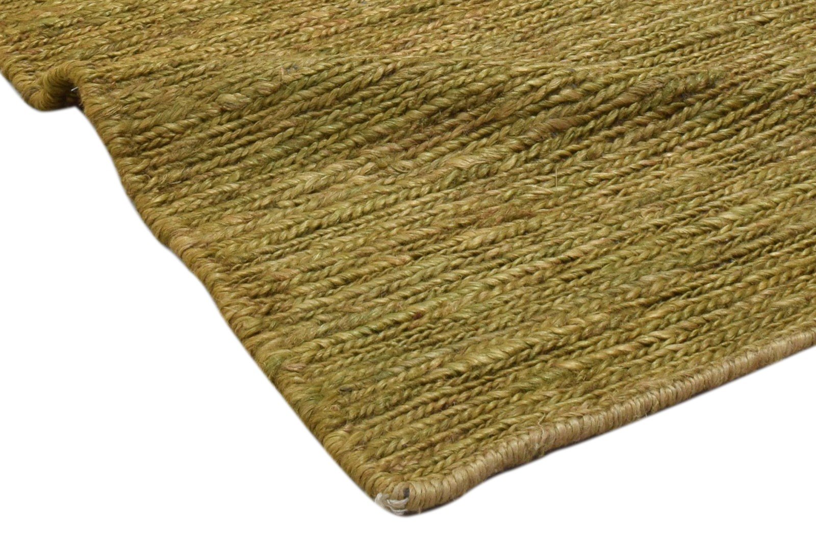 Hand Knotted Brown Jute Rug 2' X 3' Modern Scandinavian Solid Small Carpet 