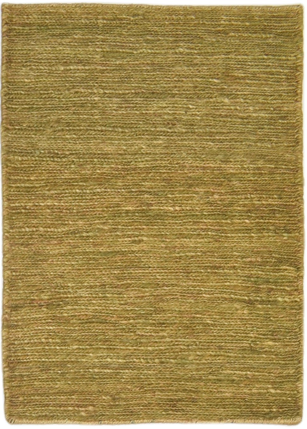 Hand Knotted Brown Jute Rug 2' X 3' Modern Scandinavian Solid Small Carpet 