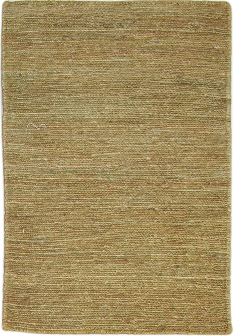 Jute Brown Rug 2' X 3' Modern Hand Knotted Scandinavian Solid Small Carpet