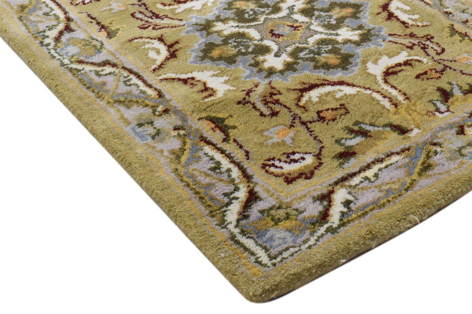 Wool Gold Rug 2' X 7' Persian Hand Tufted Oushak Oriental Small Runner 