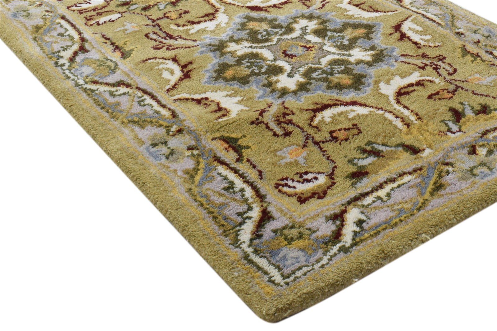 Wool Gold Rug 2' X 7' Persian Hand Tufted Oushak Oriental Small Runner 