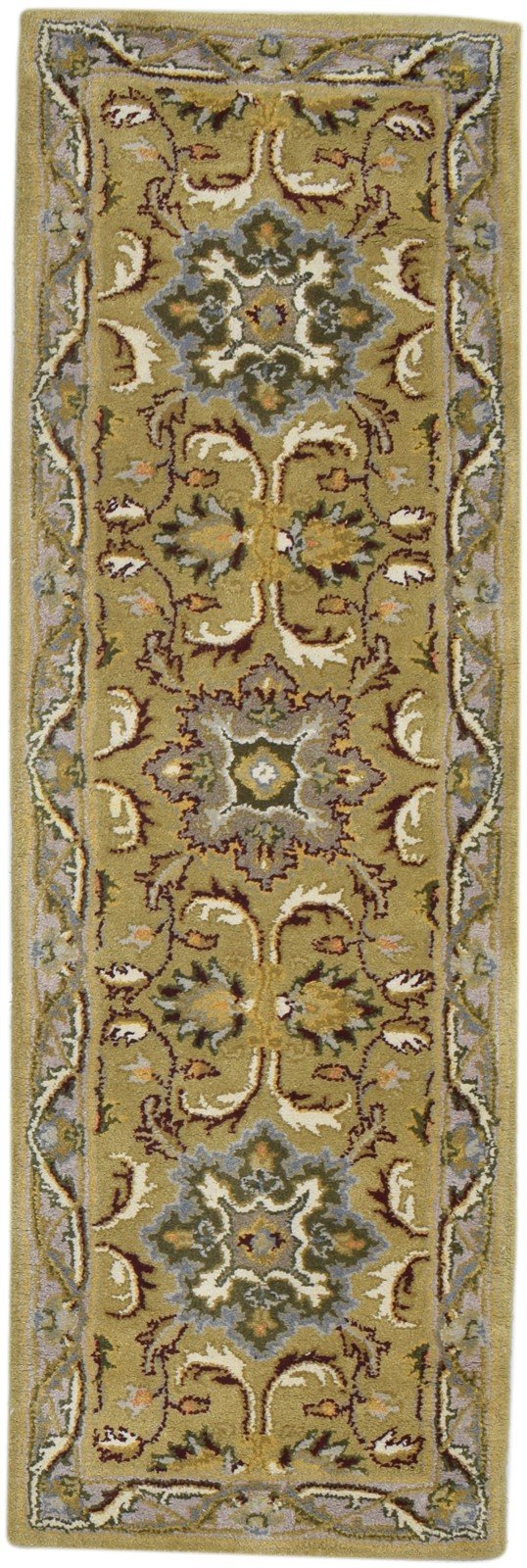 Wool Gold Rug 2' X 7' Persian Hand Tufted Oushak Oriental Small Runner