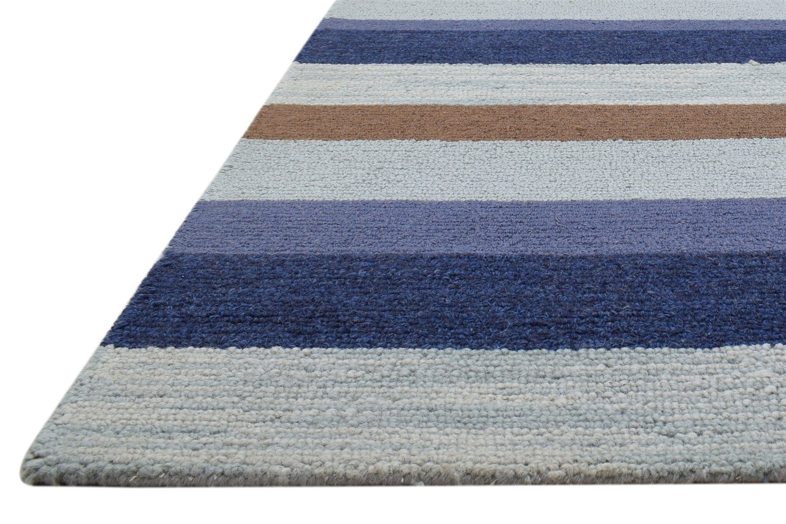 5X8 Rug Wool Multi Color Modern Hand Tufted Scandinavian Striped Room Size 