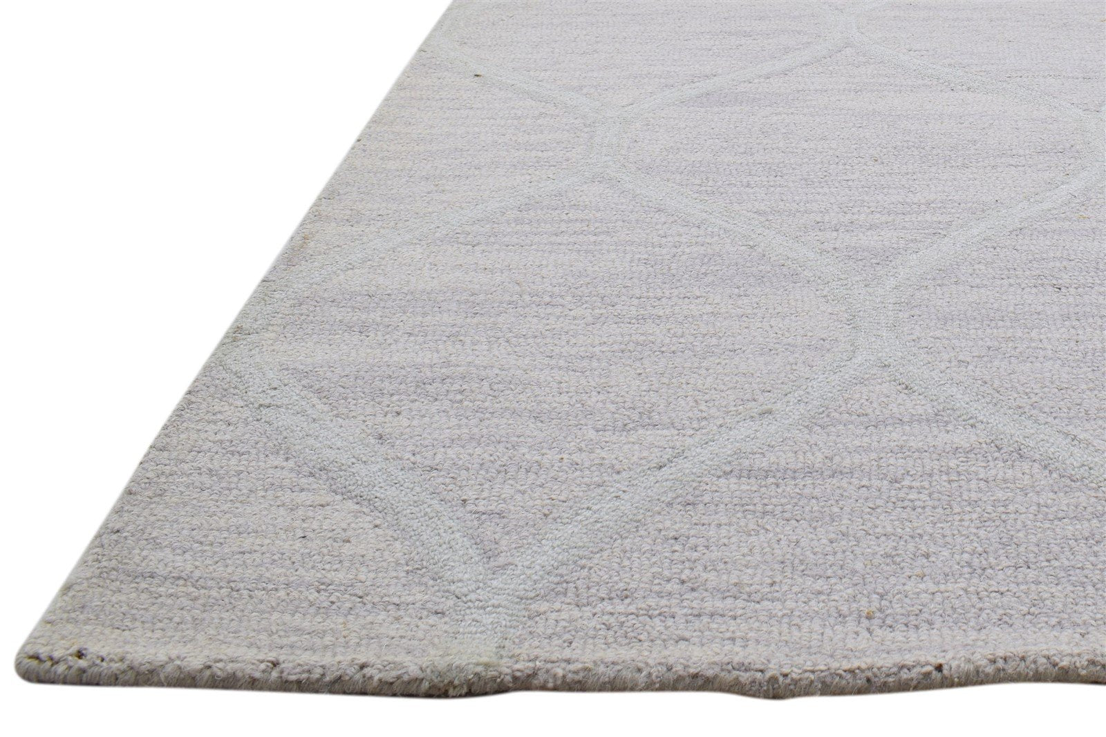 Hand Tufted Grey Wool Rug 5' X 8' Modern Scandinavian Solid Room Size Carpet