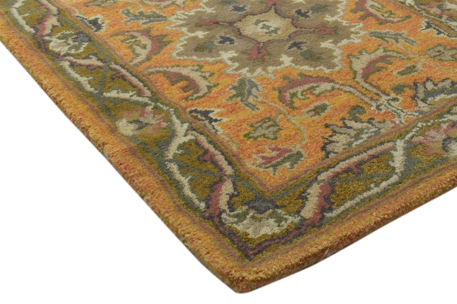 2' X 7' Rug Wool Rust Persian Hand Tufted Oriental Floral Small Runner 