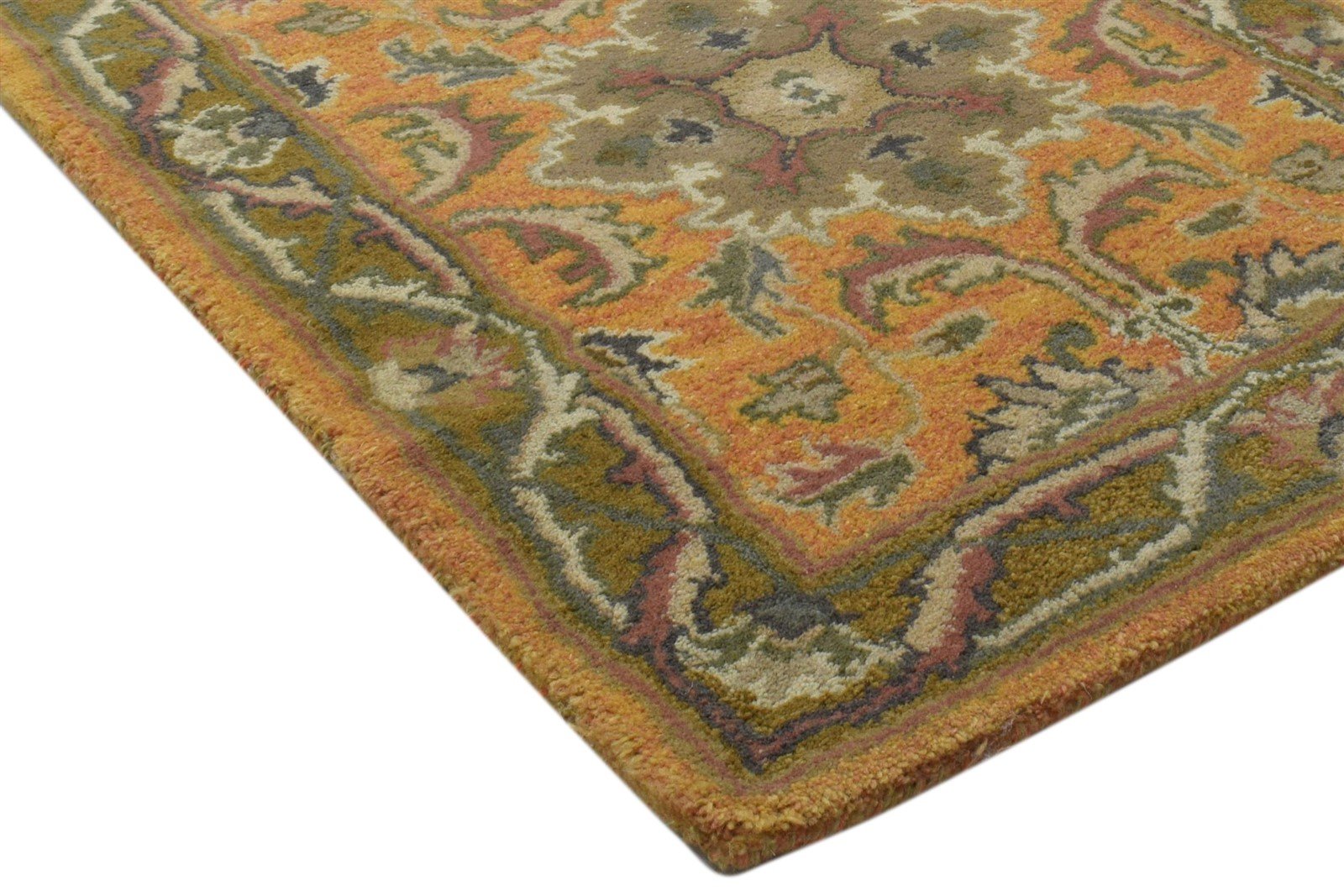 2' X 7' Rug Wool Rust Persian Hand Tufted Oriental Floral Small Runner 