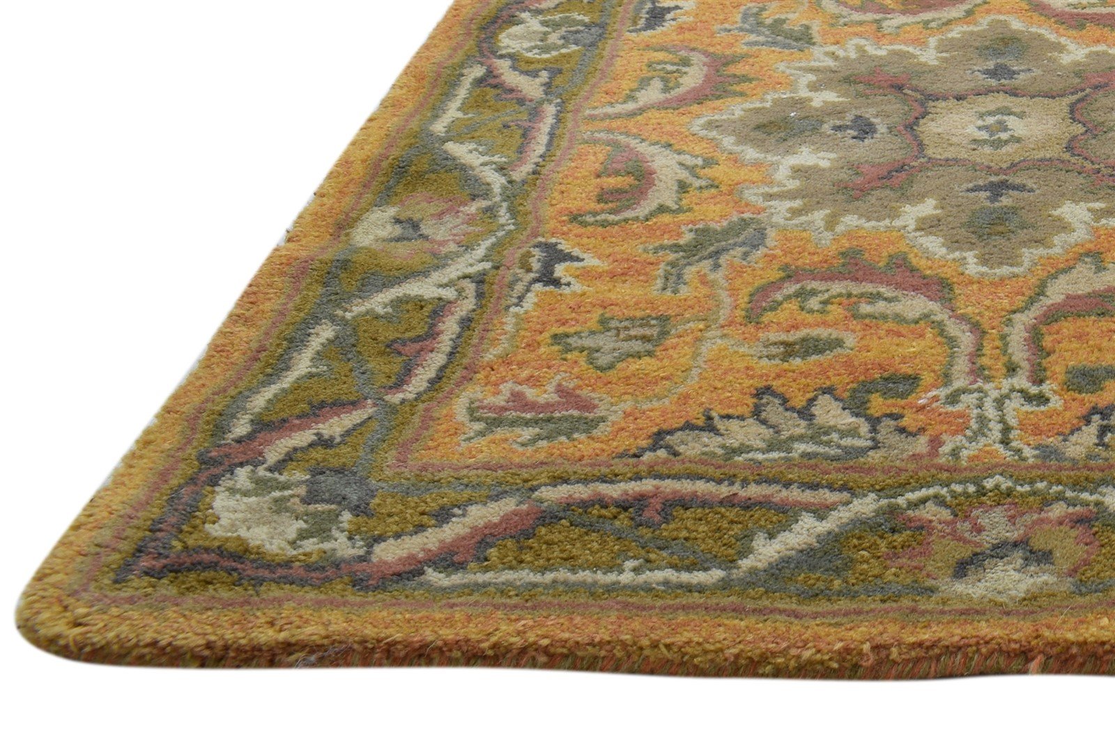 2' X 7' Rug Wool Rust Persian Hand Tufted Oriental Floral Small Runner