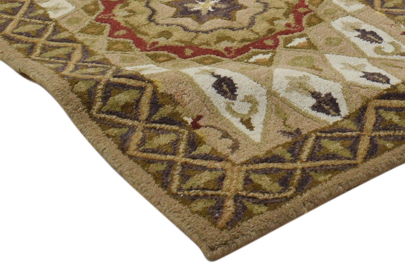 Beige Wool Rug 2' X 3' Persian Hand Tufted Nain Oriental Small Carpet 