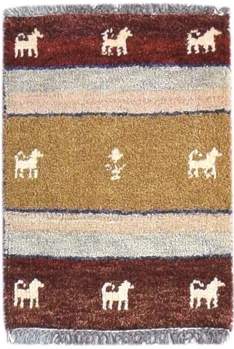 1X2 Rug Wool Multi Color Persian Hand Knotted Southwestern Tribal Small Carpet   7865182945429