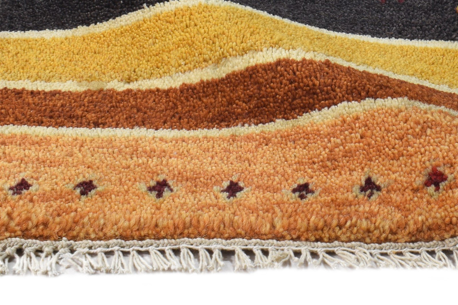 Aggy 1X2 Rug Wool Multi Color Southwestern Hand Knotted American Tribal   7865088639125