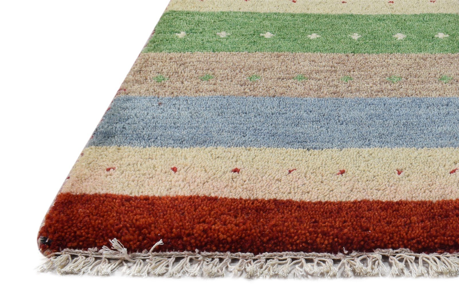 1X2 Rug Wool Multi Color Southwestern Hand Knotted Gabbeh Tribal Small Carpet   7865100370069