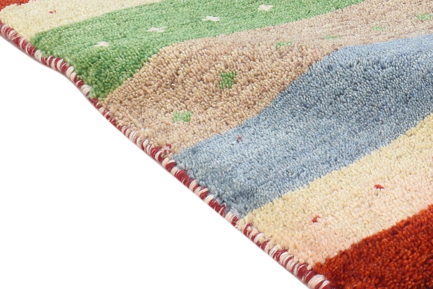 1X2 Rug Wool Multi Color Southwestern Hand Knotted Gabbeh Tribal Small Carpet   7865100370069