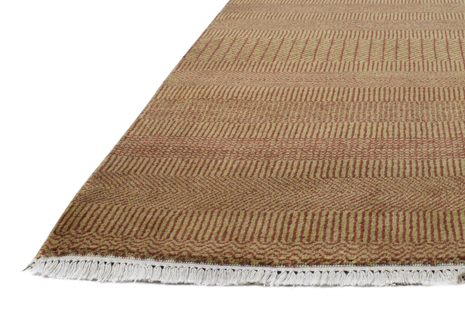2'6 X 15' Rug Wool Rust Modern Hand Knotted Agra Grass Trellis Small Runner   7865148571797