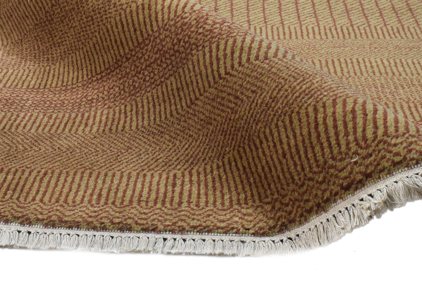 2'6 X 15' Rug Wool Rust Modern Hand Knotted Agra Grass Trellis Small Runner   7865148571797
