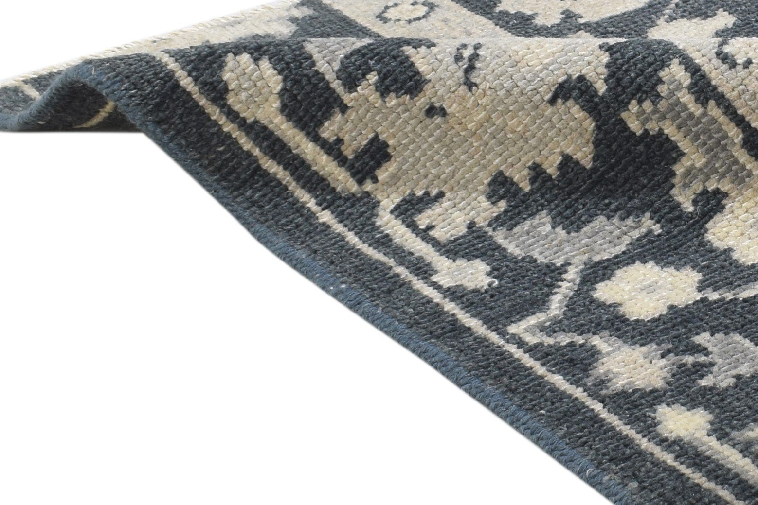 2'6 X 3' Rug Wool Charcoal Persian Hand Knotted Oushak Oriental Small Carpet   7864491704469