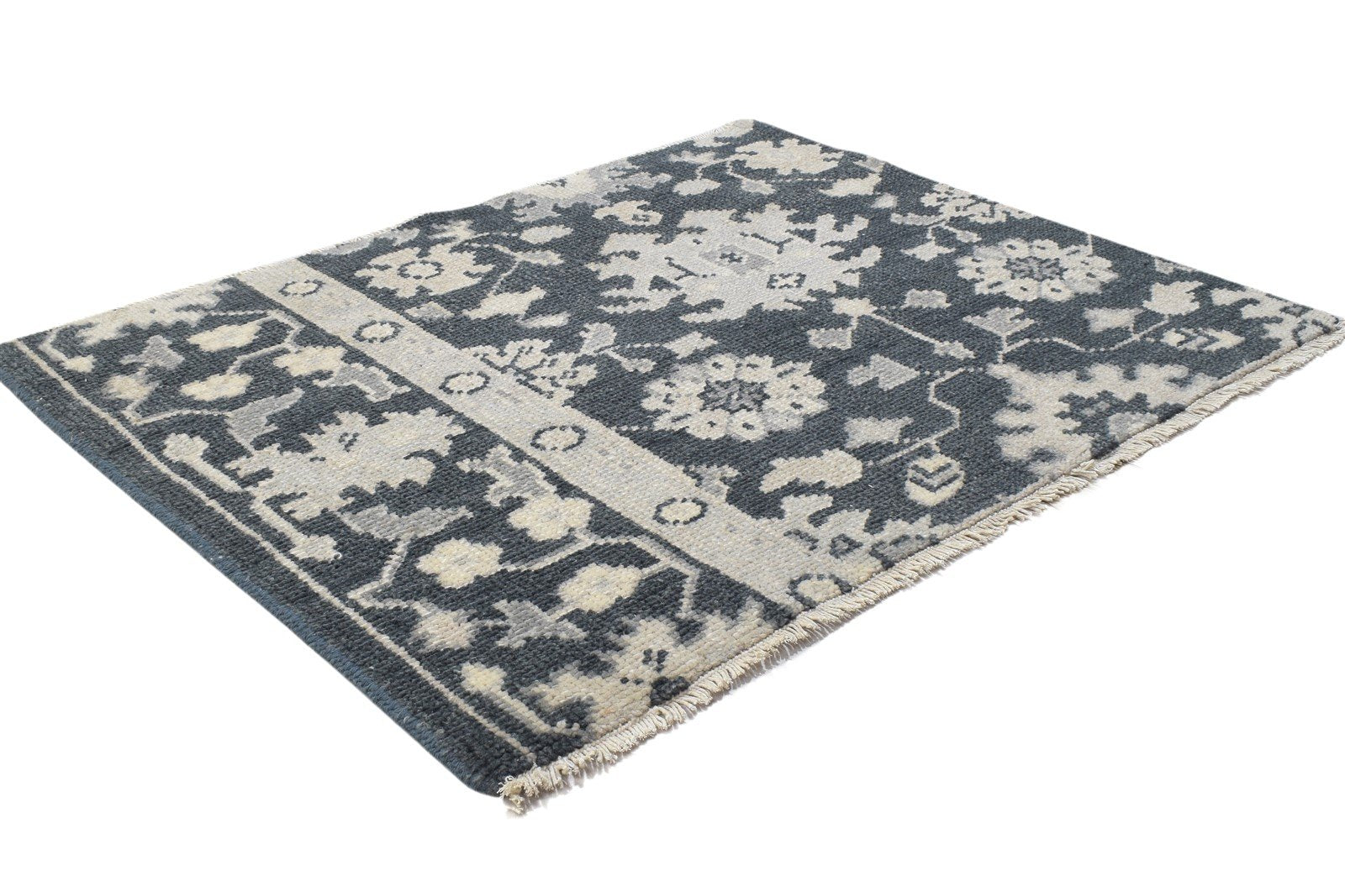 2'6 X 3' Rug Wool Charcoal Persian Hand Knotted Oushak Oriental Small Carpet   7864491704469