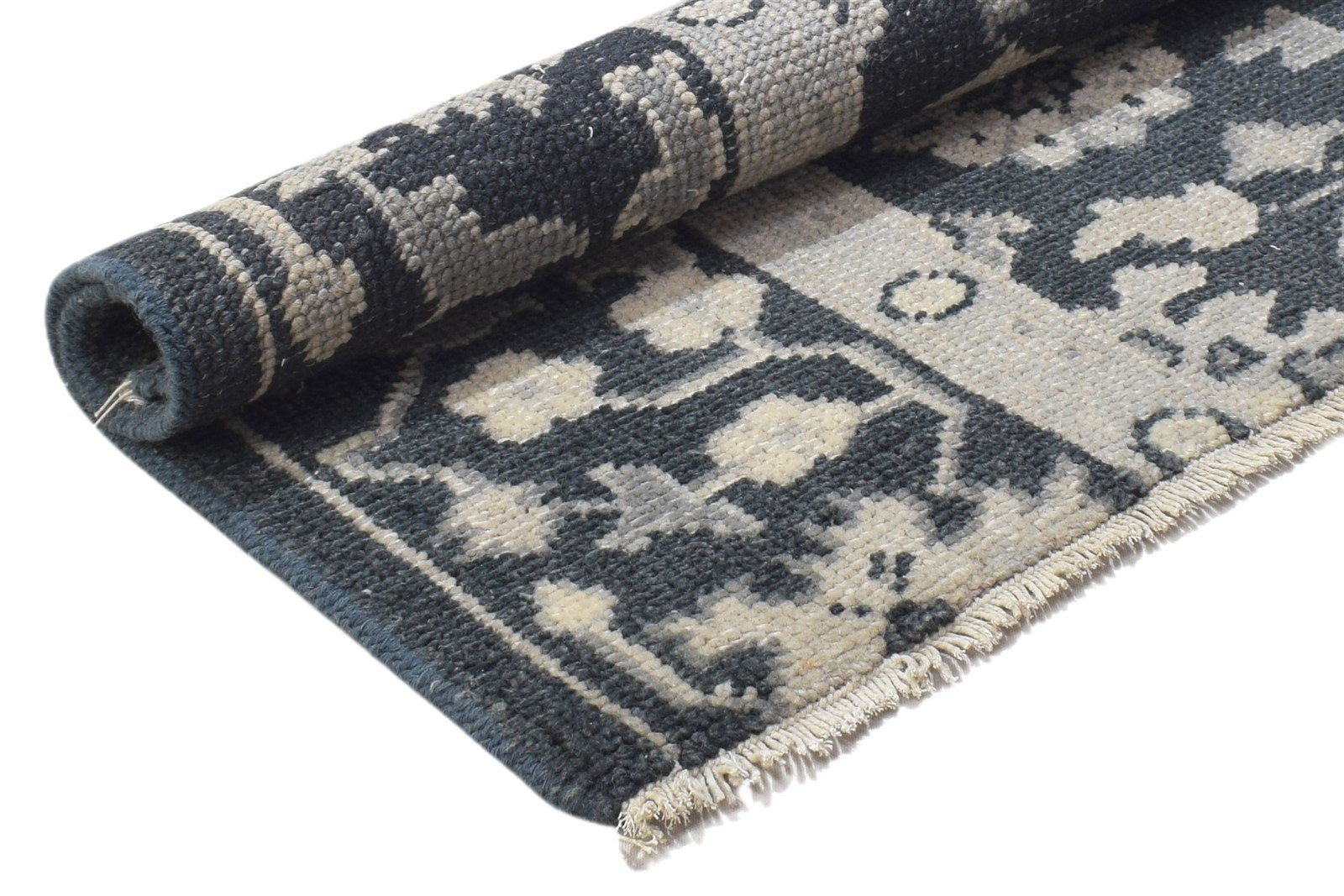 2'6 X 3' Rug Wool Charcoal Persian Hand Knotted Oushak Oriental Small Carpet   7864491704469