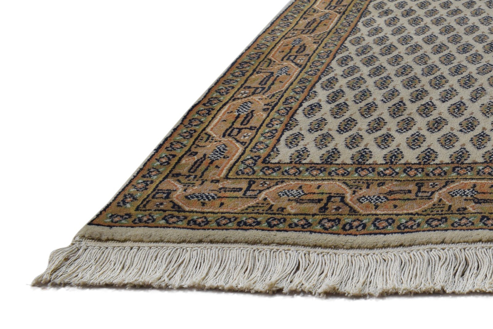 2'6 X 5' Rug Wool Cream Persian Hand Knotted Mir Oriental Small Carpet   7864957501589