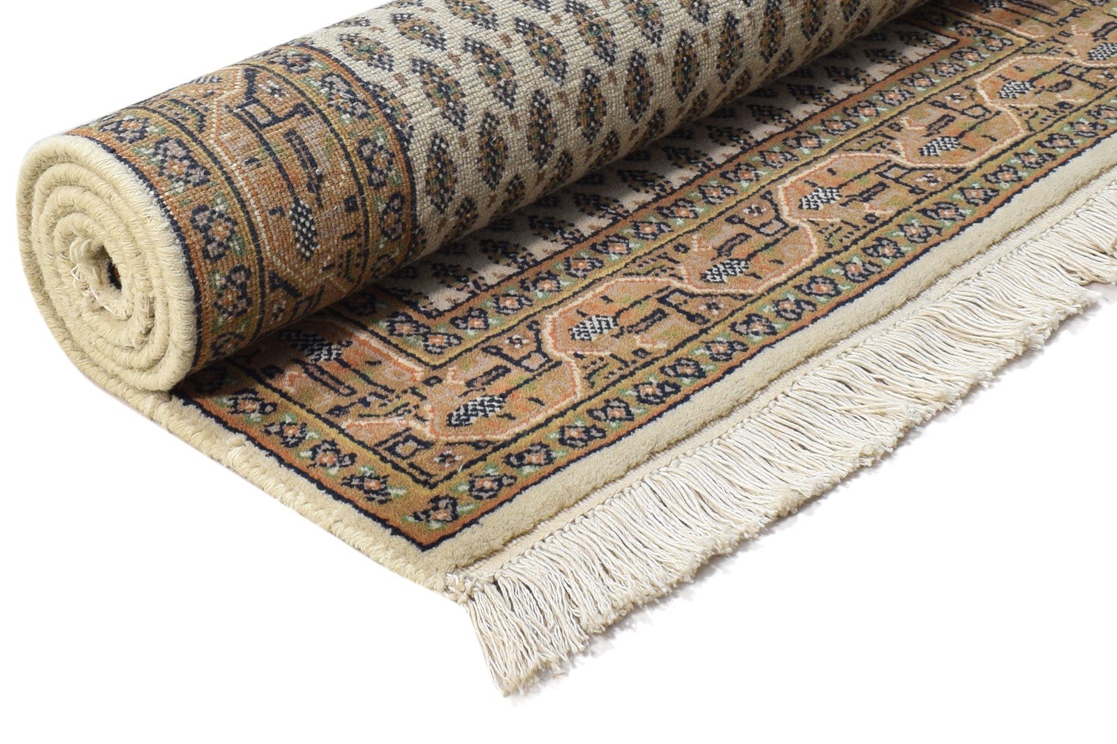 2'6 X 5' Rug Wool Cream Persian Hand Knotted Mir Oriental Small Carpet   7864957501589