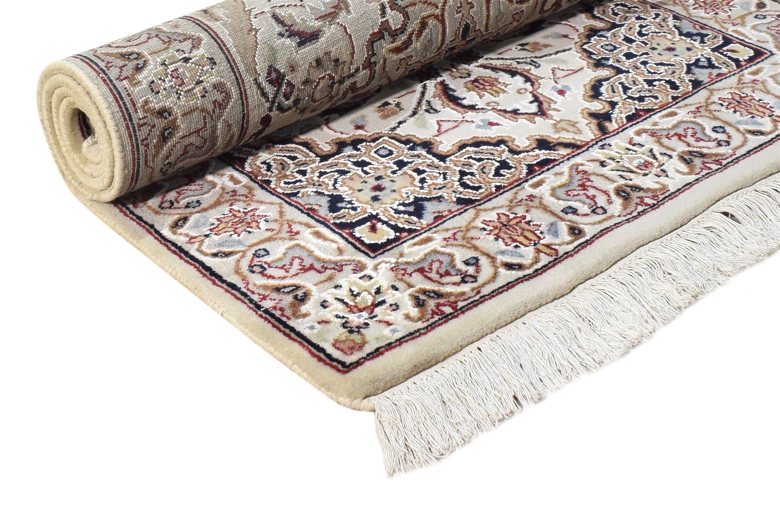 2'6 X 5' Rug Wool Cream Persian Hand Knotted Nain Oriental Small Carpet   7864678383765