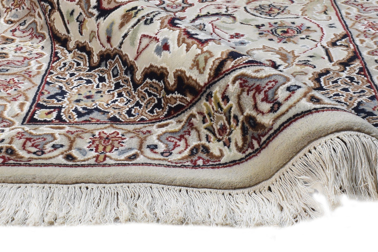 Helsa 2'6 X 5' Rug Wool Cream Persian Hand Knotted Nain Oriental   7864678383765