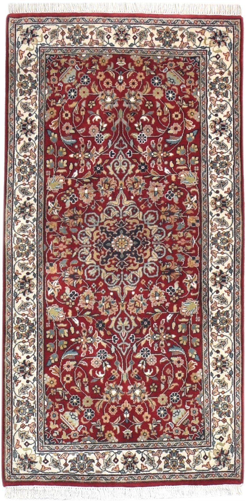 2'6 X 5' Rug Wool Red Persian Hand Knotted Nain Oriental Small Carpet   7864678973589