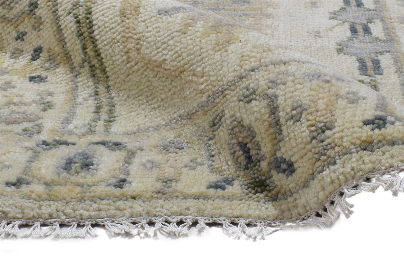 Pammie 2'6 X 8' Rug Wool Cream Persian Hand Knotted Oushak Oriental Runner   7865017663637